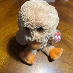 Ty Plush Owl - Tan and Orange